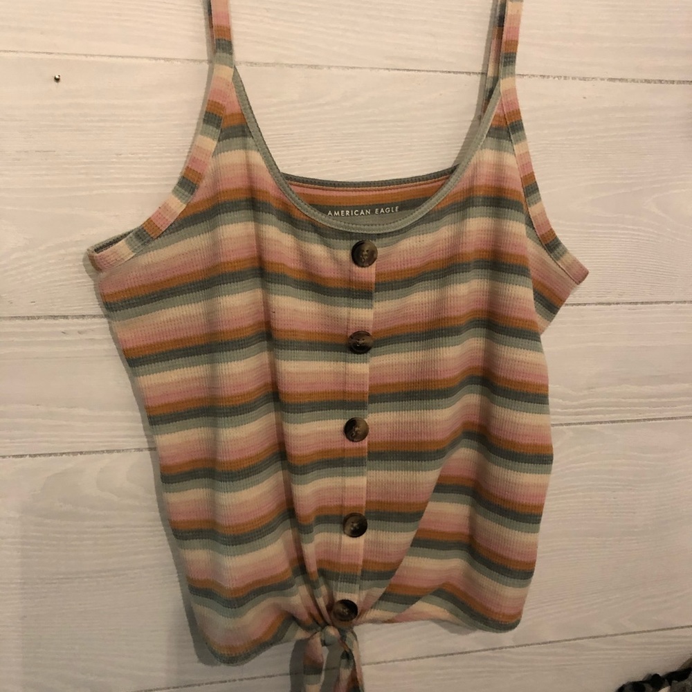 American eagle stripes crop top